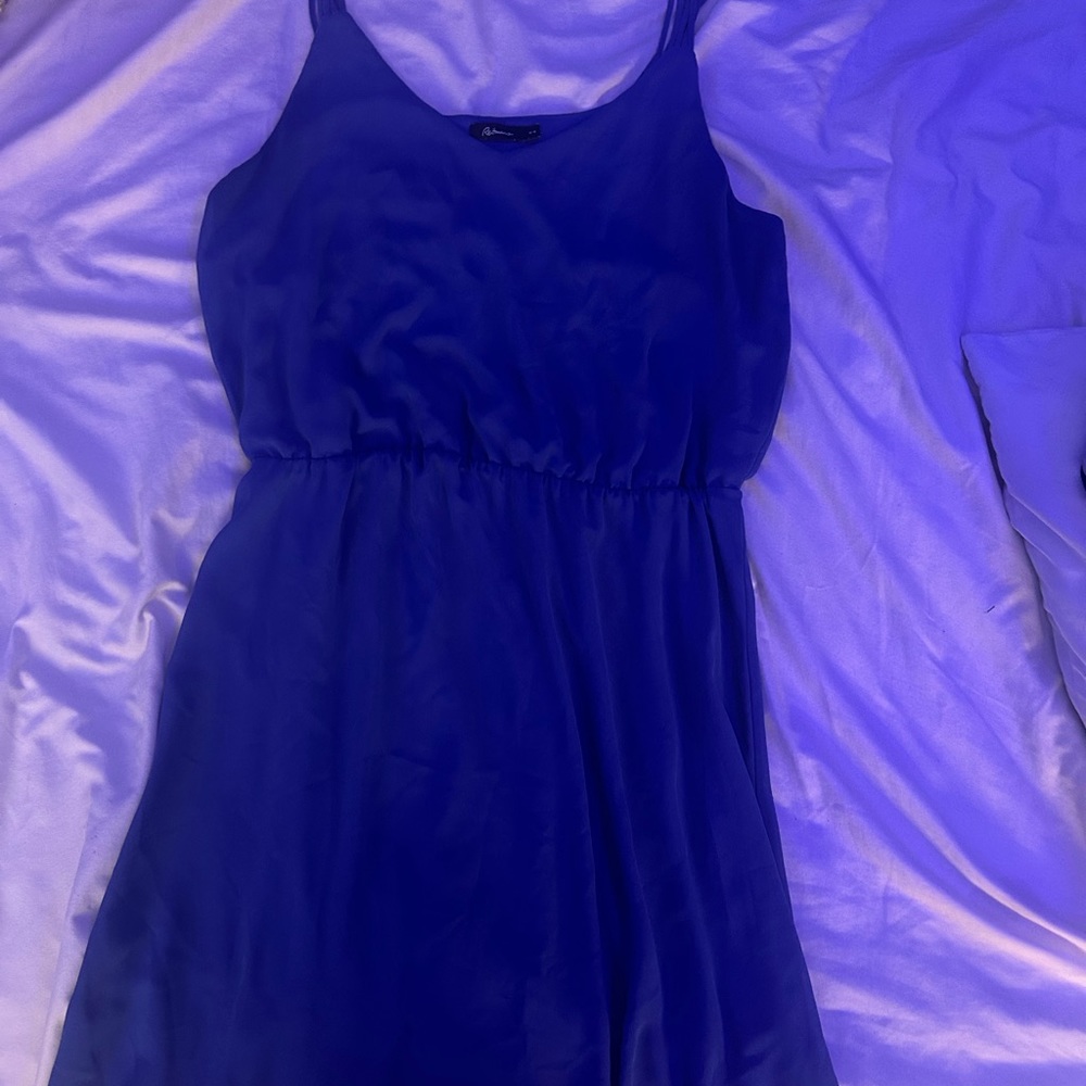 Plain blue dress